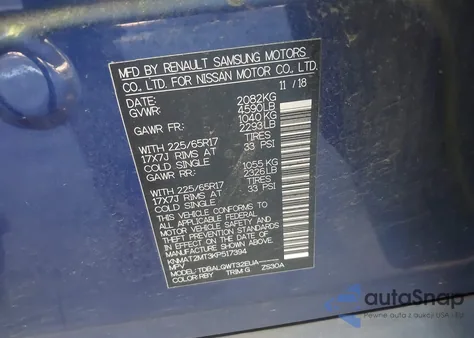 2019 Nissan Rogue Sv из США, поврежденный, VIN KNMAT2MT3KP517394